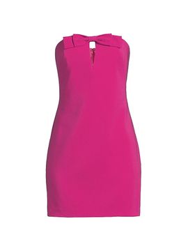 Liv Foster Women's Strapless Bow Crepe Minidress