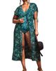 Live Unlimited Live Unlimited Abstract Drawstring Shoulder Kimono - 1