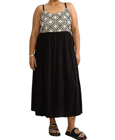 Live Unlimited Live Unlimited Crinkled Crochet Dress