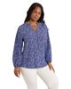 Live Unlimited Live Unlimited Ditsy Shirred Raglan Sleeve Blouse - 2