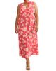 Live Unlimited Live Unlimited Floral Midi Dress with Neck Scarf - 1
