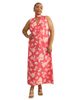 Live Unlimited Live Unlimited Floral Midi Dress with Neck Scarf - 4