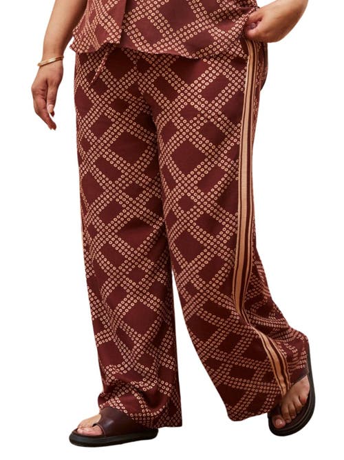 Live Unlimited Live Unlimited Geo Print Wide Leg Trouser