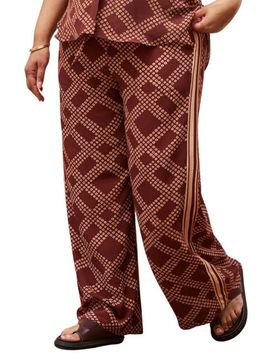 Live Unlimited Live Unlimited Geo Print Wide Leg Trouser