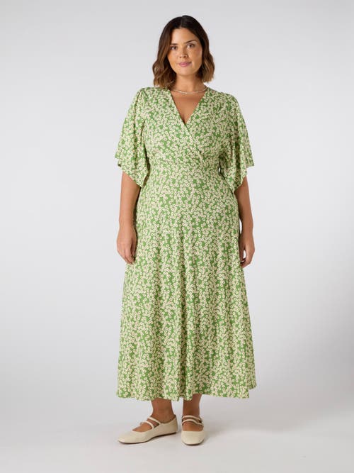 Live Unlimited Live Unlimited Jersey Angel Sleeve Wrap Dress