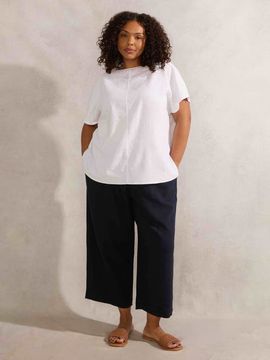 Live Unlimited Live Unlimited Linen Mix Tapered Pants