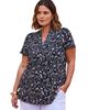Live Unlimited Live Unlimited Print Nehru Collar Top - 4