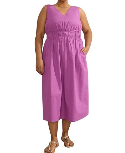 Live Unlimited Live Unlimited V-Neck Elasticated Waist Dress