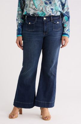 Liverpool Liverpool Hannah Mini Patch Pocket Flare Jeans