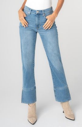 Liverpool Liverpool Kennedy Straight Leg Slit Cuff Jeans