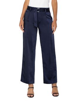 Liverpool Los Angeles Liverpool Los Angeles Belted Paperbag Waist Wide Leg Pants