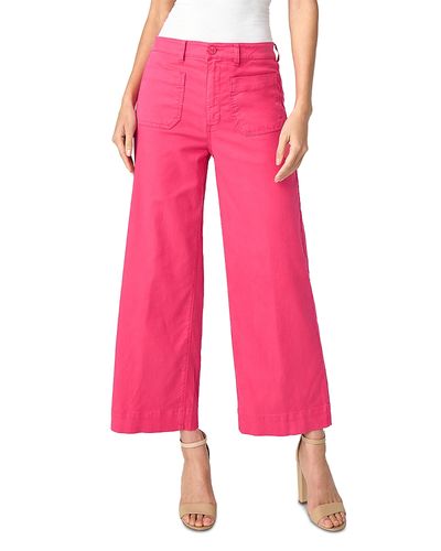 Liverpool Los Angeles Liverpool Los Angeles Crop Wide Leg Jeans in Bright Pink