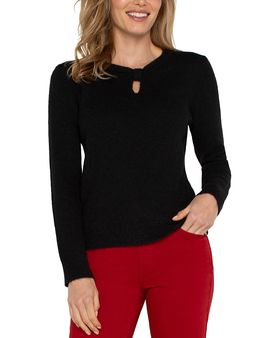 Liverpool Los Angeles Liverpool Los Angeles Cutout Bow Neck Sweater