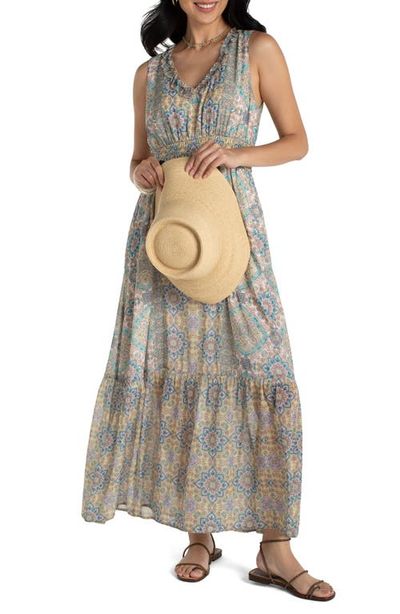Liverpool Los Angeles Liverpool Los Angeles Floral Paisley Smock Waist Maxi Dress