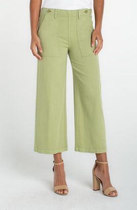 Liverpool Los Angeles Liverpool Los Angeles High Waist Crop Wide Leg Utility Pants