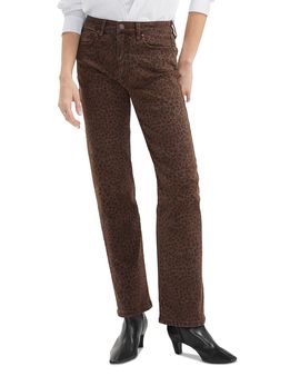 Liverpool Los Angeles Liverpool Los Angeles Kennedy Mid Rise Straight Jeans in Abstract Animal