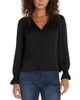 Liverpool Los Angeles Liverpool Los Angeles Long Sleeve Button Front Woven Top with Smocking - 1