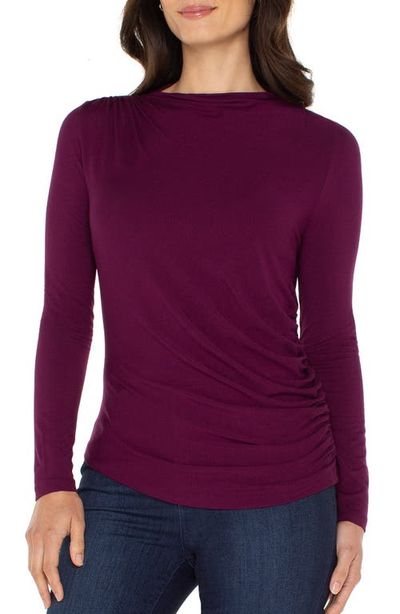 Liverpool Los Angeles Liverpool Los Angeles Long Sleeve Ruched Knit Top