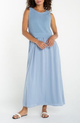 Liverpool Los Angeles Liverpool Los Angeles Mixed Media Maxi Dress