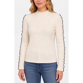 Liverpool Los Angeles Liverpool Los Angeles Mock Neck Rib Sweater
