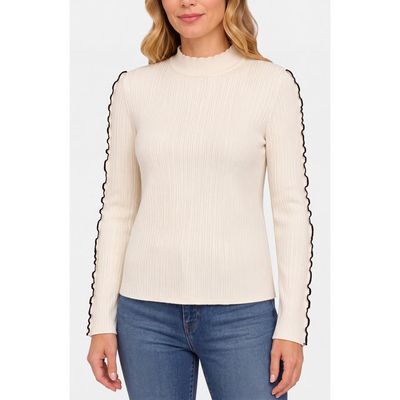 Liverpool Los Angeles Liverpool Los Angeles Mock Neck Rib Sweater
