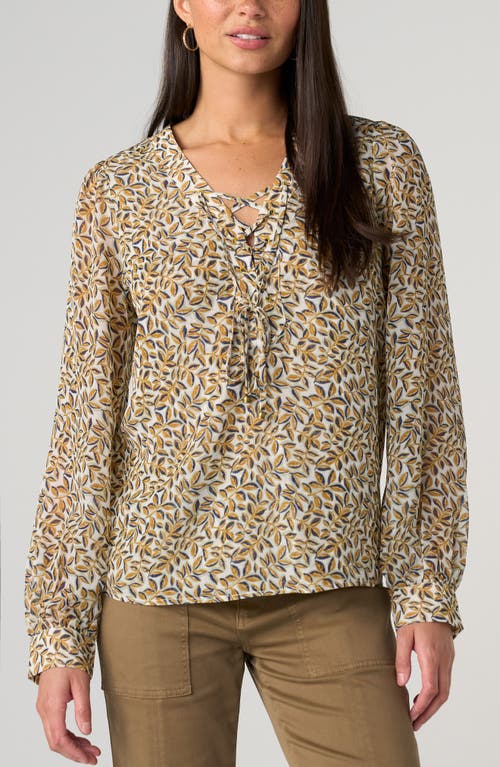 Liverpool Los Angeles Liverpool Los Angeles Print Lace-Up Top