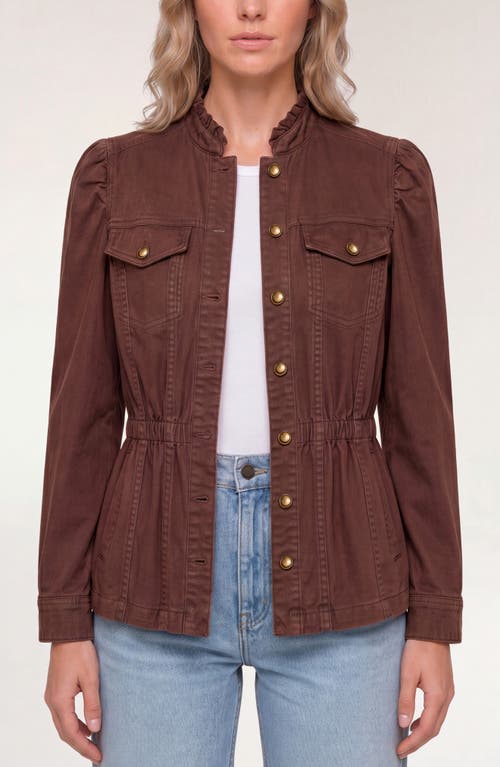 Liverpool Los Angeles Liverpool Los Angeles Puff Sleeve Ruffle Trim Trucker Jacket