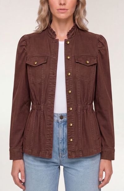 Liverpool Los Angeles Liverpool Los Angeles Puff Sleeve Ruffle Trim Trucker Jacket