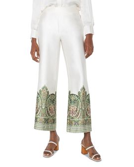 Liverpool Los Angeles Liverpool Los Angeles Pull On Wide Leg Border Print Pants