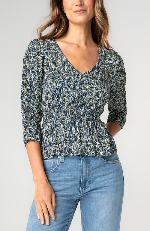 Liverpool Los Angeles Liverpool Los Angeles Ruched Sleeve Peplum Top