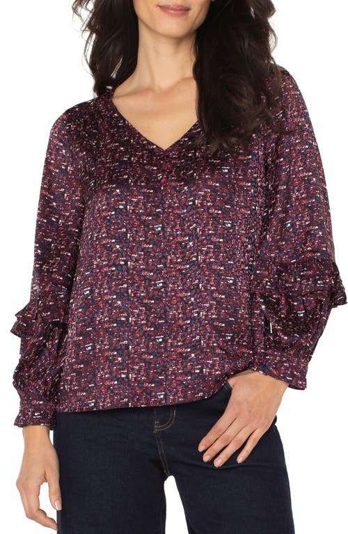 Liverpool Los Angeles Liverpool Los Angeles Ruffle Balloon Sleeve Jacquard Top