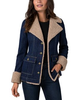 Liverpool Los Angeles Liverpool Los Angeles Sherpa Trim Denim Jacket