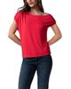 Liverpool Los Angeles Liverpool Los Angeles Short Sleeve Asymmetric Off Shoulder Knit Top - 1