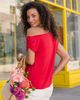 Liverpool Los Angeles Liverpool Los Angeles Short Sleeve Asymmetric Off Shoulder Knit Top - 6