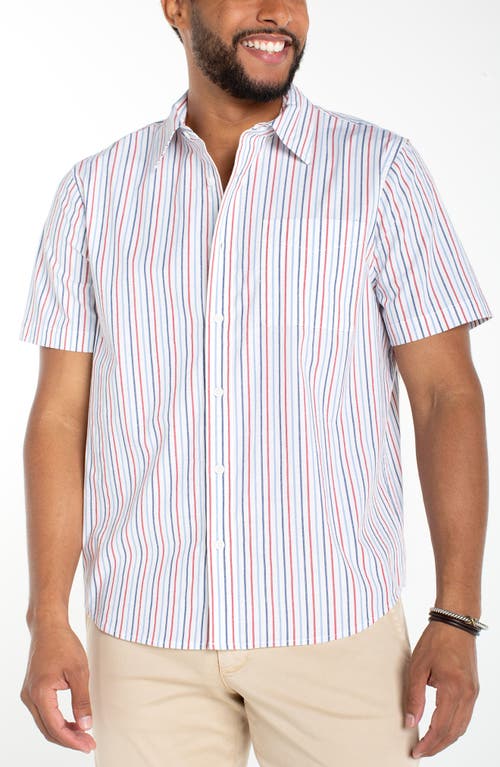 Liverpool Los Angeles Liverpool Los Angeles Short Sleeve Stretch Cotton Button-Up Shirt