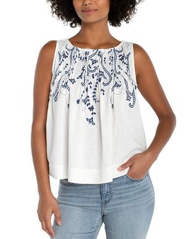 Liverpool Los Angeles Liverpool Los Angeles Sleeveless Boat Neck Top