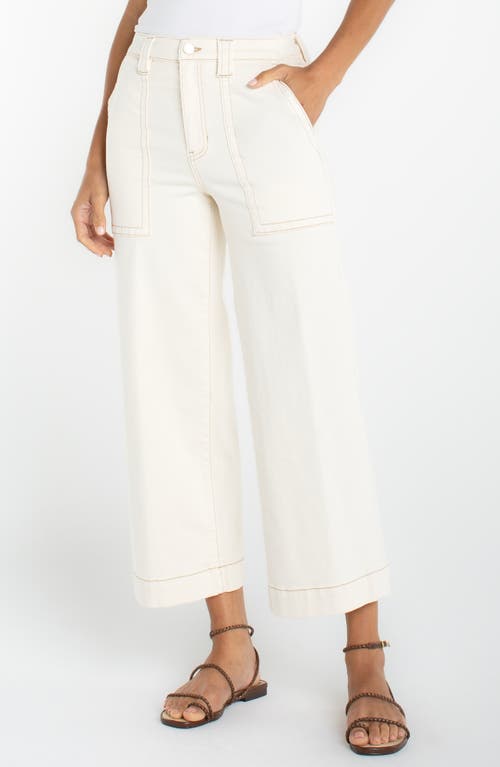 Liverpool Los Angeles Liverpool Los Angeles Stride Patch Pocket High Waist Crop Wide Leg Jeans