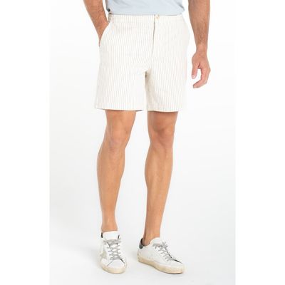 Liverpool Los Angeles Liverpool Los Angeles Stripe Cotton Button & Drawstring Shorts