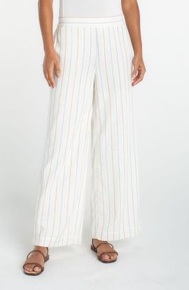 Liverpool Los Angeles Liverpool Los Angeles Stripe Pull-On Wide Leg Pants