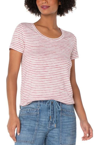 Liverpool Los Angeles Liverpool Los Angeles Stripe Scoop Neck T-Shirt