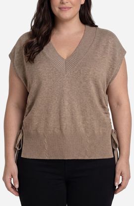 Liverpool Los Angeles Liverpool Los Angeles V-Neck Dolman Sweater Vest