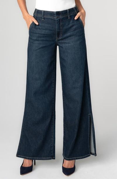 Liverpool Los Angeles Liverpool Los Angeles Weekend Side Slit Wide Leg Jeans