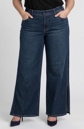 Liverpool Los Angeles Liverpool Los Angeles Weekender Side Slit Wide Leg Jeans