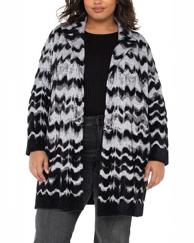 Liverpool Los Angeles Plus Liverpool Los Angeles Plus Open Front Sweater Coat