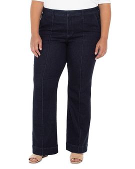 Liverpool Los Angeles Plus Liverpool Los Angeles Plus Pintuck Bootcut Pants