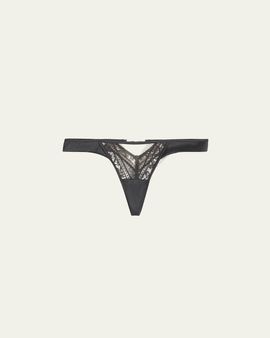 Livy Batignolles Lace & Silk Satin G-String