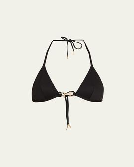 Livy Golden Point Triangle Bikini Top