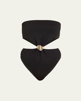 Livy Strapless Cutout One-Piece Swimsuit