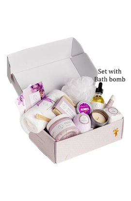 Lizush Lizush All-Natural Lavender Bath Bomb & Shower Steamer Gift Box