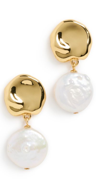 Lizzie Fortunato Lizzie Fortunato Coin Reflection Earrings Gold One
